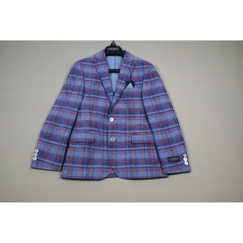 Lauren Ralph Lauren Big Boys Classic Suit Jacket - Navy, Red - Size‎ 10R